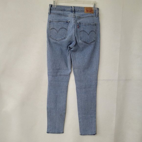 Levis Jeans Womens 721 High Rise Skinny Size 26 Light Blue 5-Pocket Stretch - Picture 6 of 14